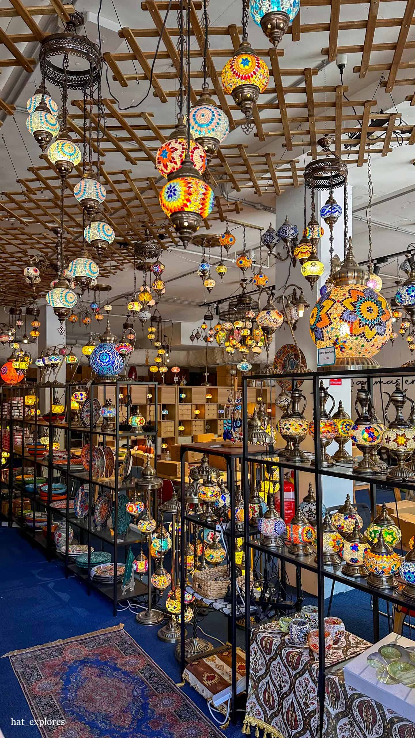 Us trying out mosaic lamp making!