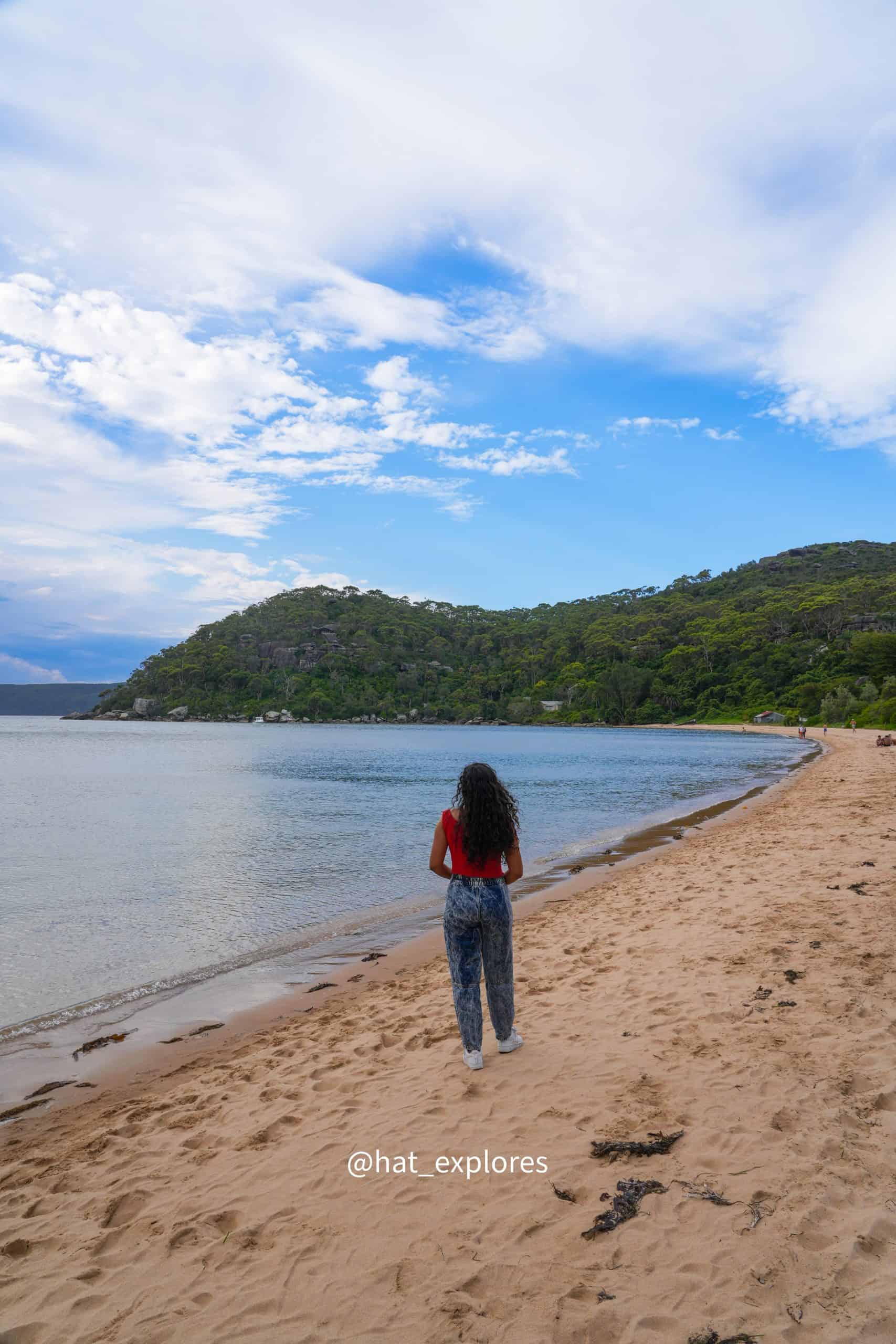  A well-marked trail starting from Station Beach leading through coastal scrub with glimpses of the Barrenjoey Lighthouse atop the headland in the distance