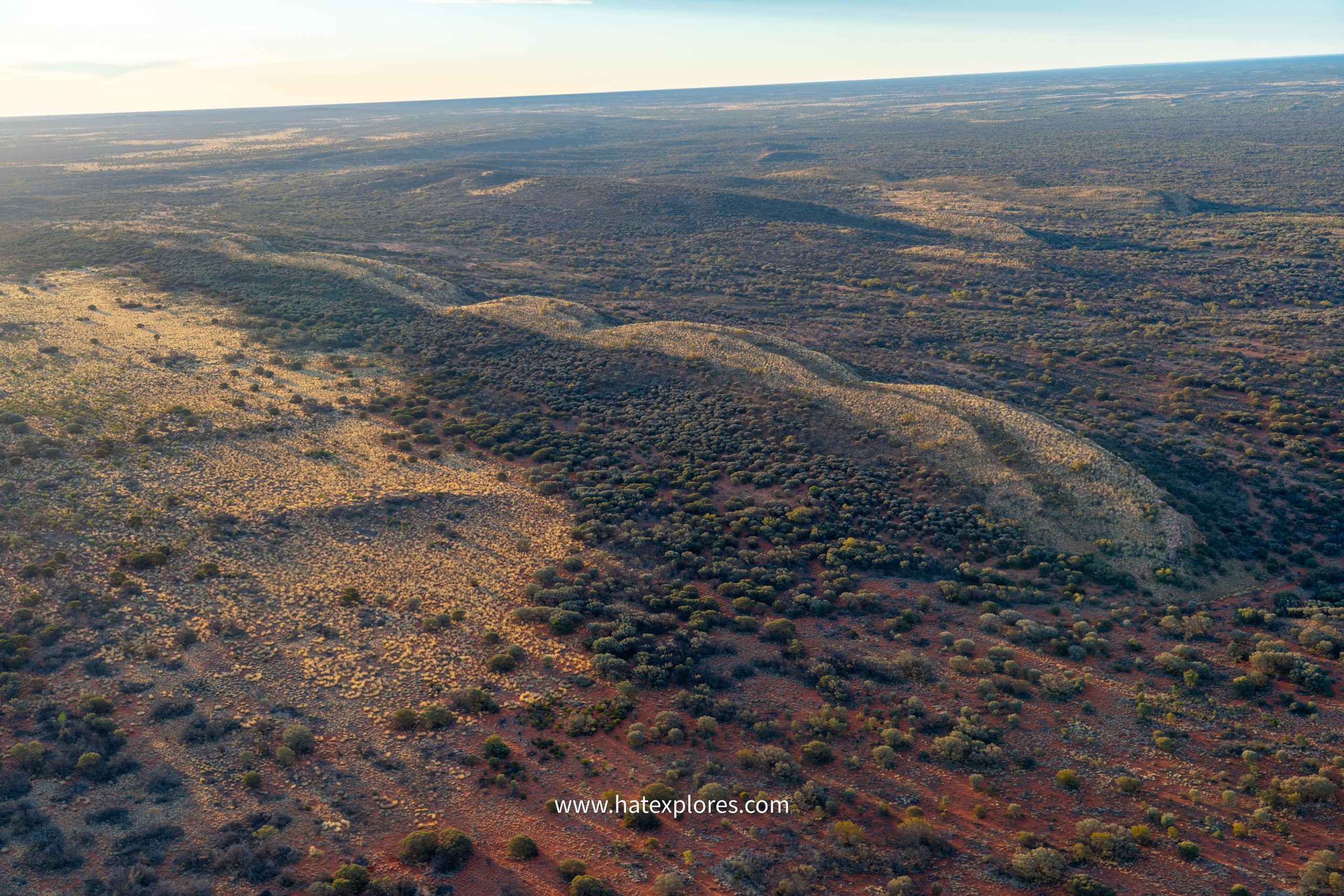 Aerial shot of the Australian Outback. from the Uluru Helicopter ride